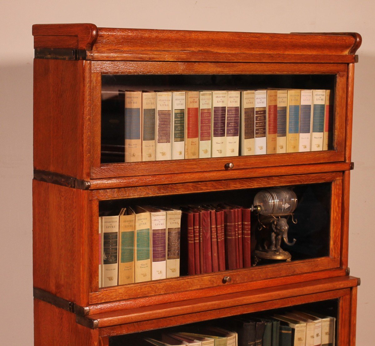 Globe Wernicke  Bookcase In Oak Of 3 Elements-photo-4