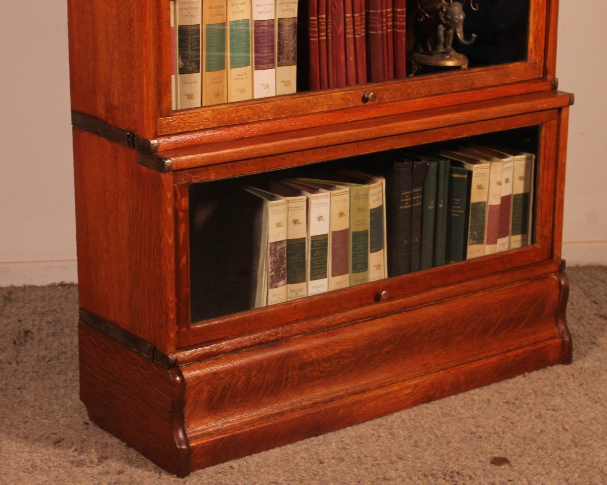 Globe Wernicke  Bookcase In Oak Of 3 Elements-photo-1