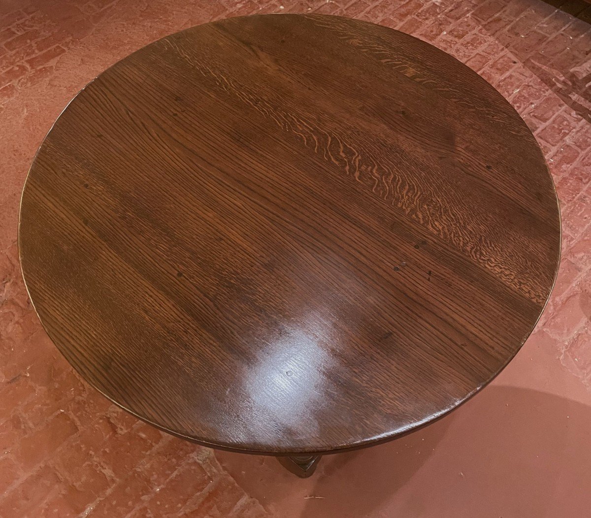 Round Oak Table Louis XIII Style-photo-3