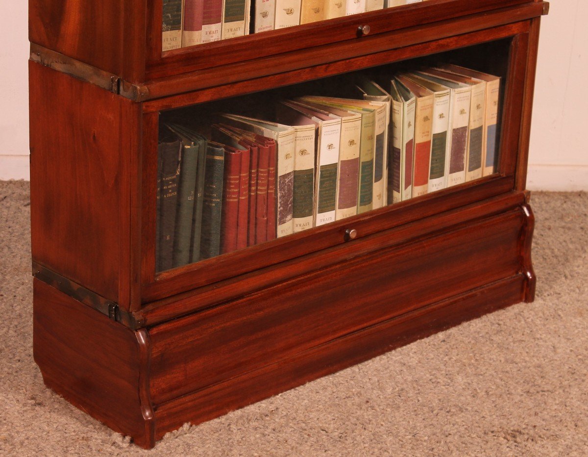 Globe Wernicke Bookcase In Mahogany Of 3 Elements With Small Cabinet-photo-1