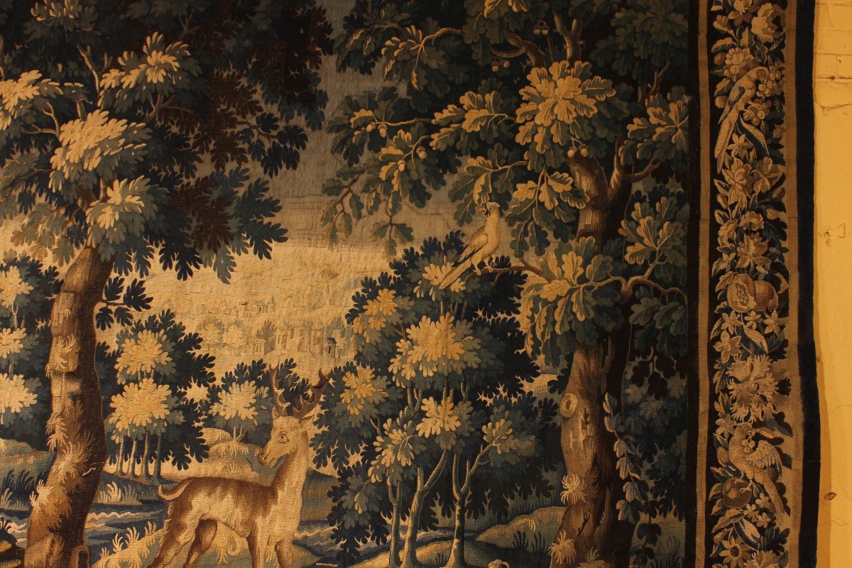 Verdure Tapestry From Flanders From The 17th Century-photo-2