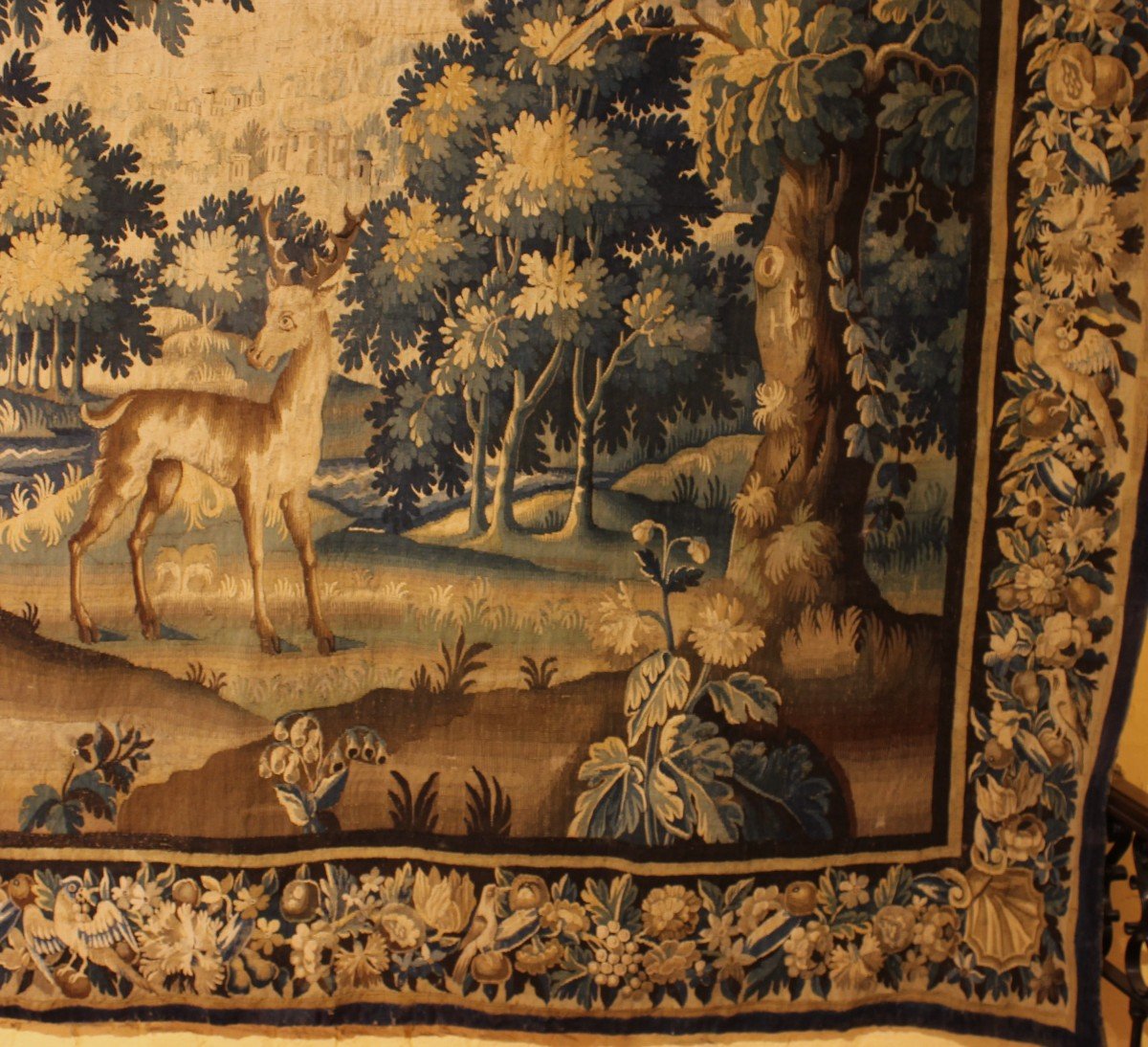 Verdure Tapestry From Flanders From The 17th Century-photo-3