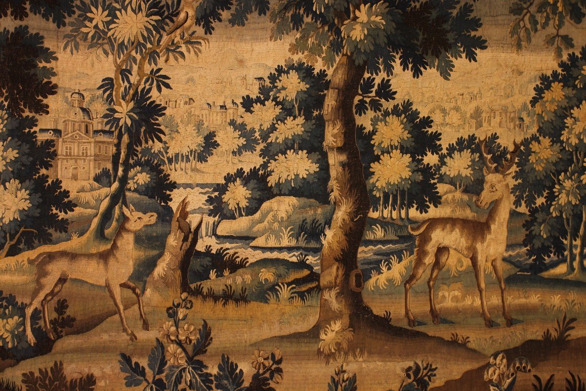 Verdure Tapestry From Flanders From The 17th Century-photo-5