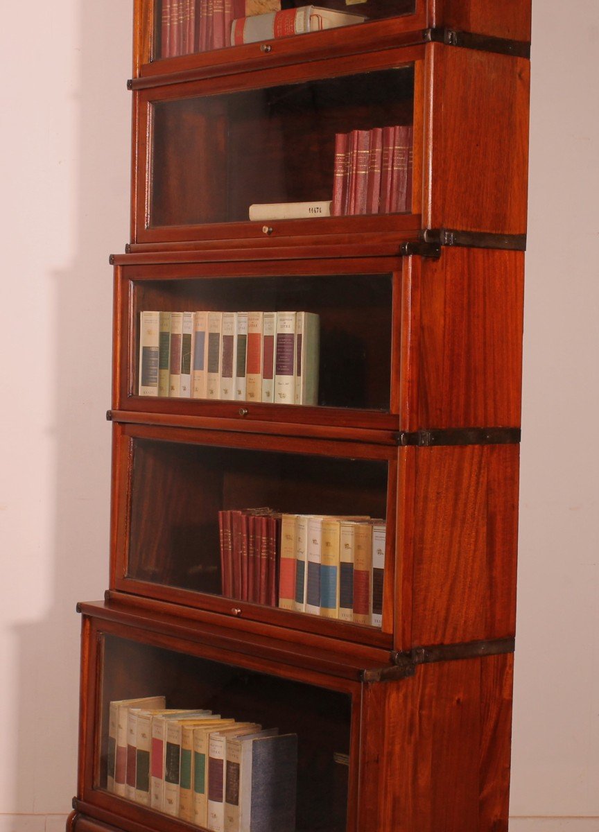 Globe Wernicke  Bookcase Called Waterfall In Mahogany Of 5 Elements-photo-6