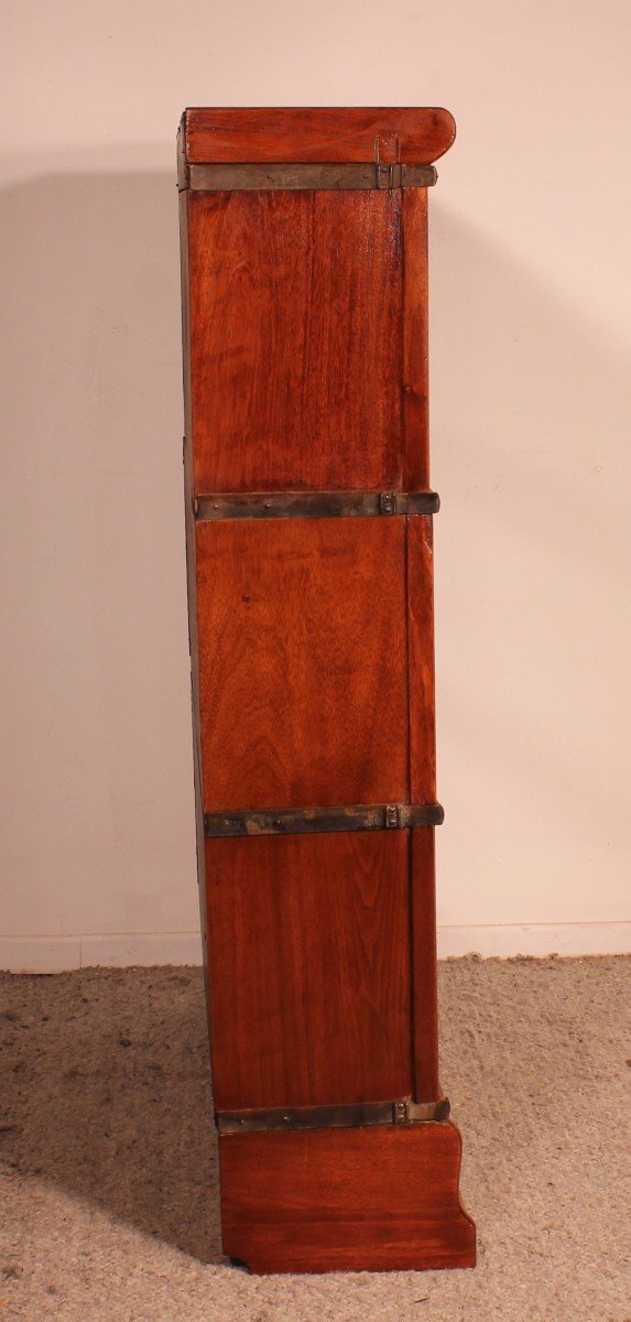 Globe Wernicke Bookcase In Mahogany Of 3 Elements-photo-2