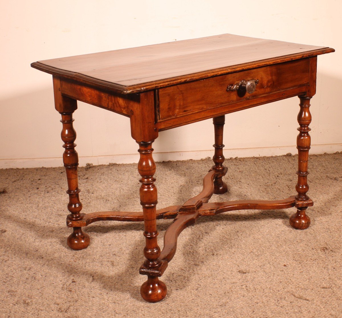 Louis XIV Walnut  Writing Table Or Occasional Table From The17th Century-photo-1