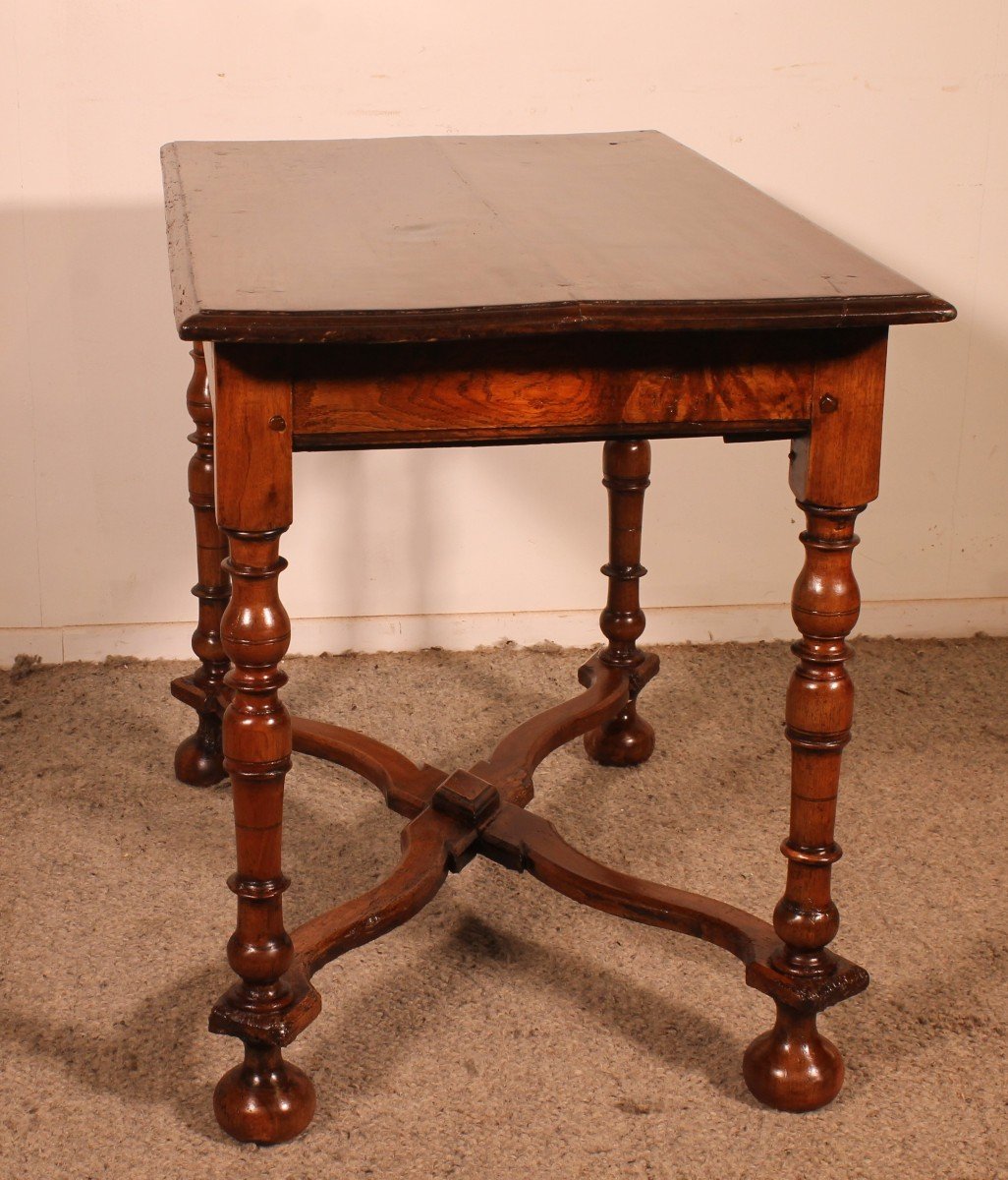 Louis XIV Walnut  Writing Table Or Occasional Table From The17th Century-photo-2