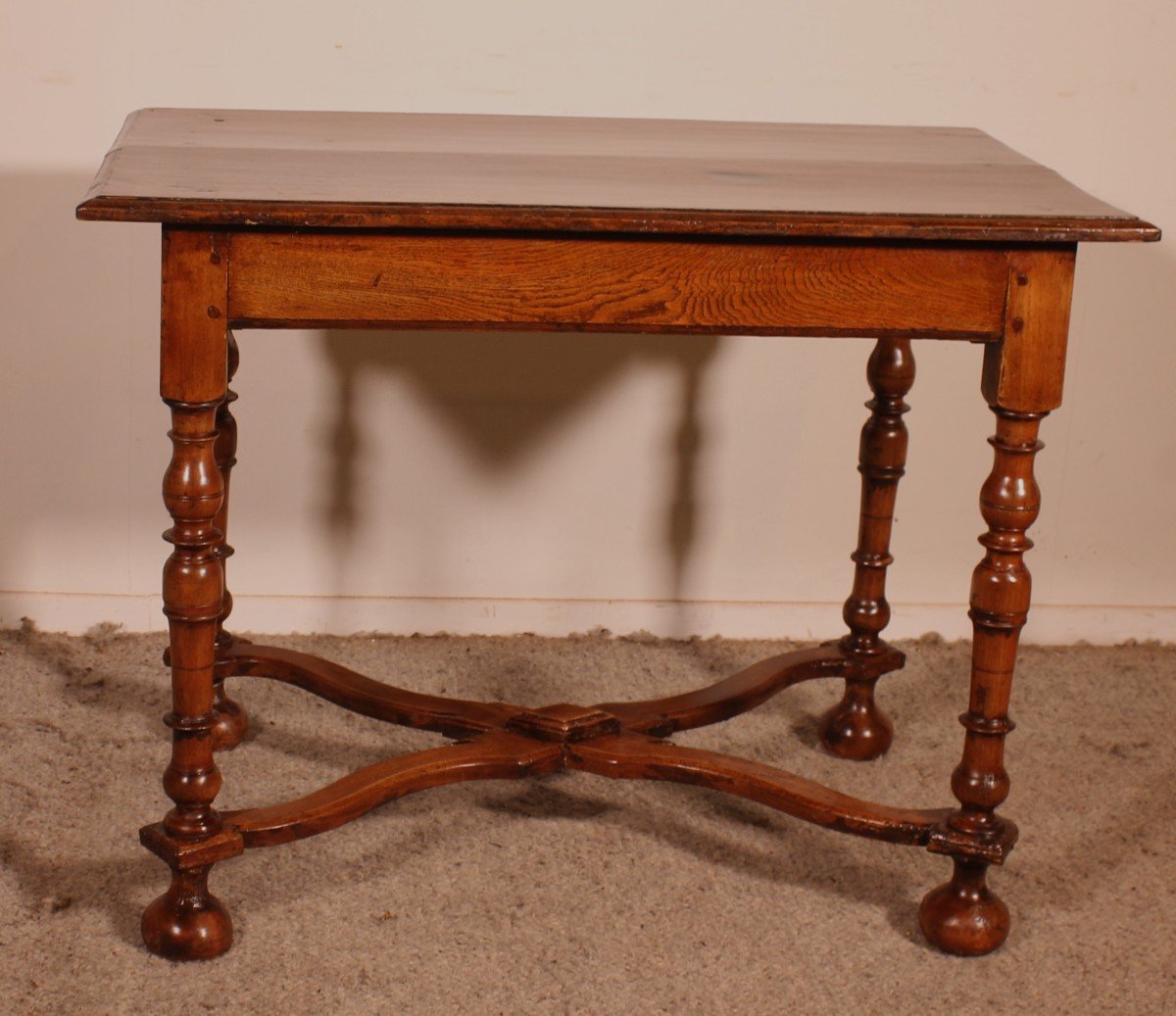 Louis XIV Walnut  Writing Table Or Occasional Table From The17th Century-photo-4