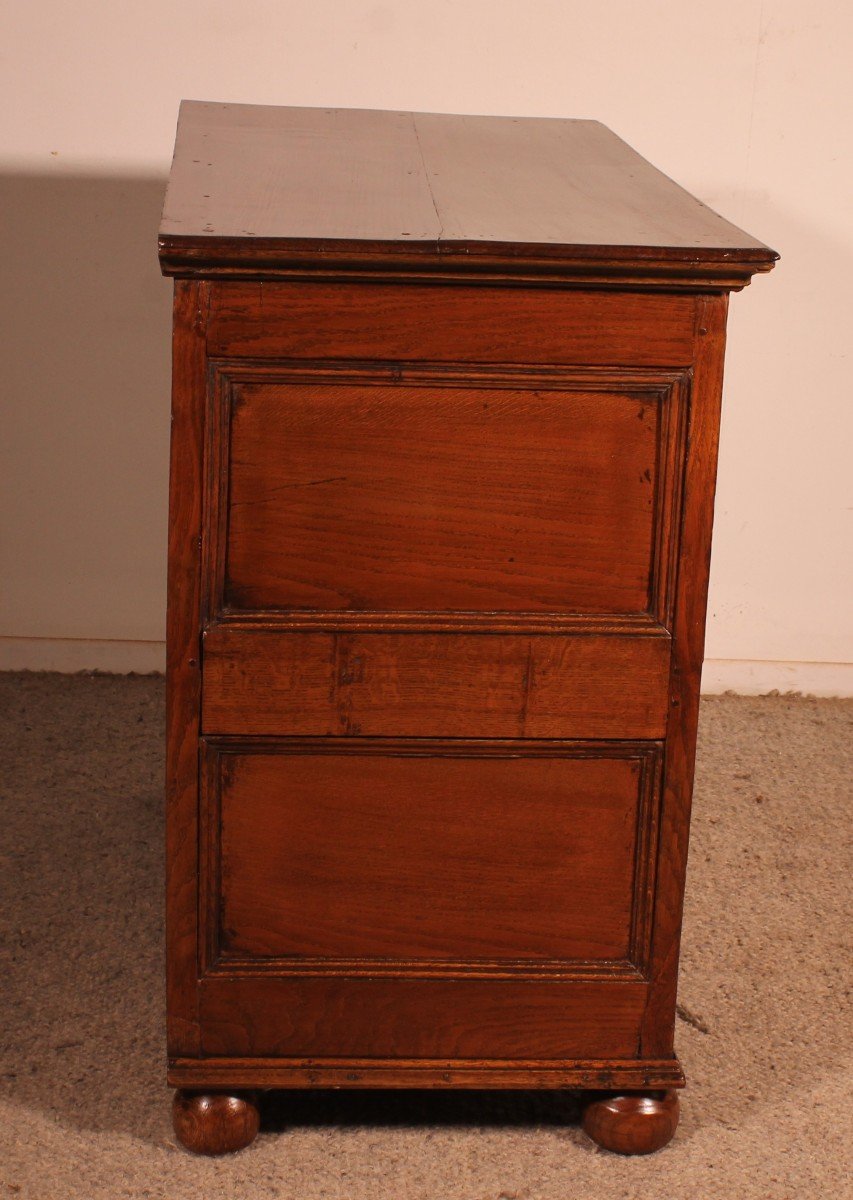 17th Century Jacobean Oak Chest Of Drawers-photo-3