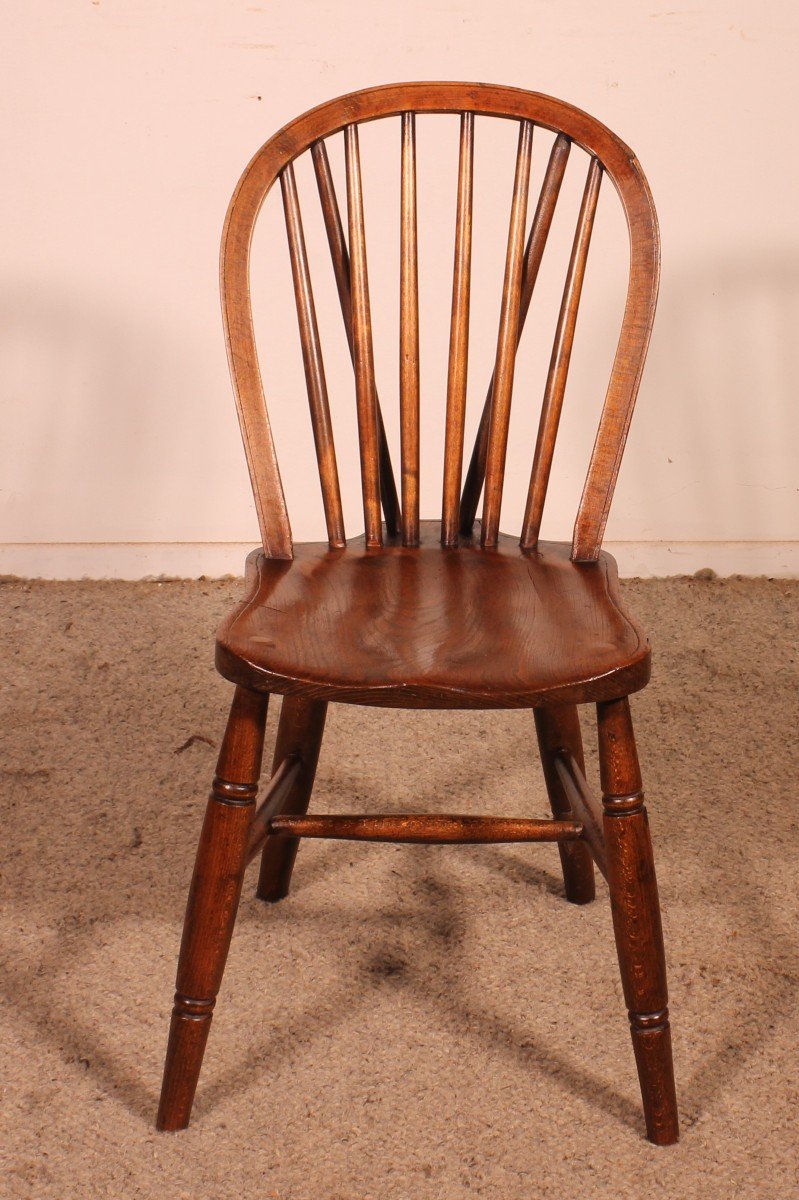 Set Of 4 19th Century Windsor Chairs-photo-3