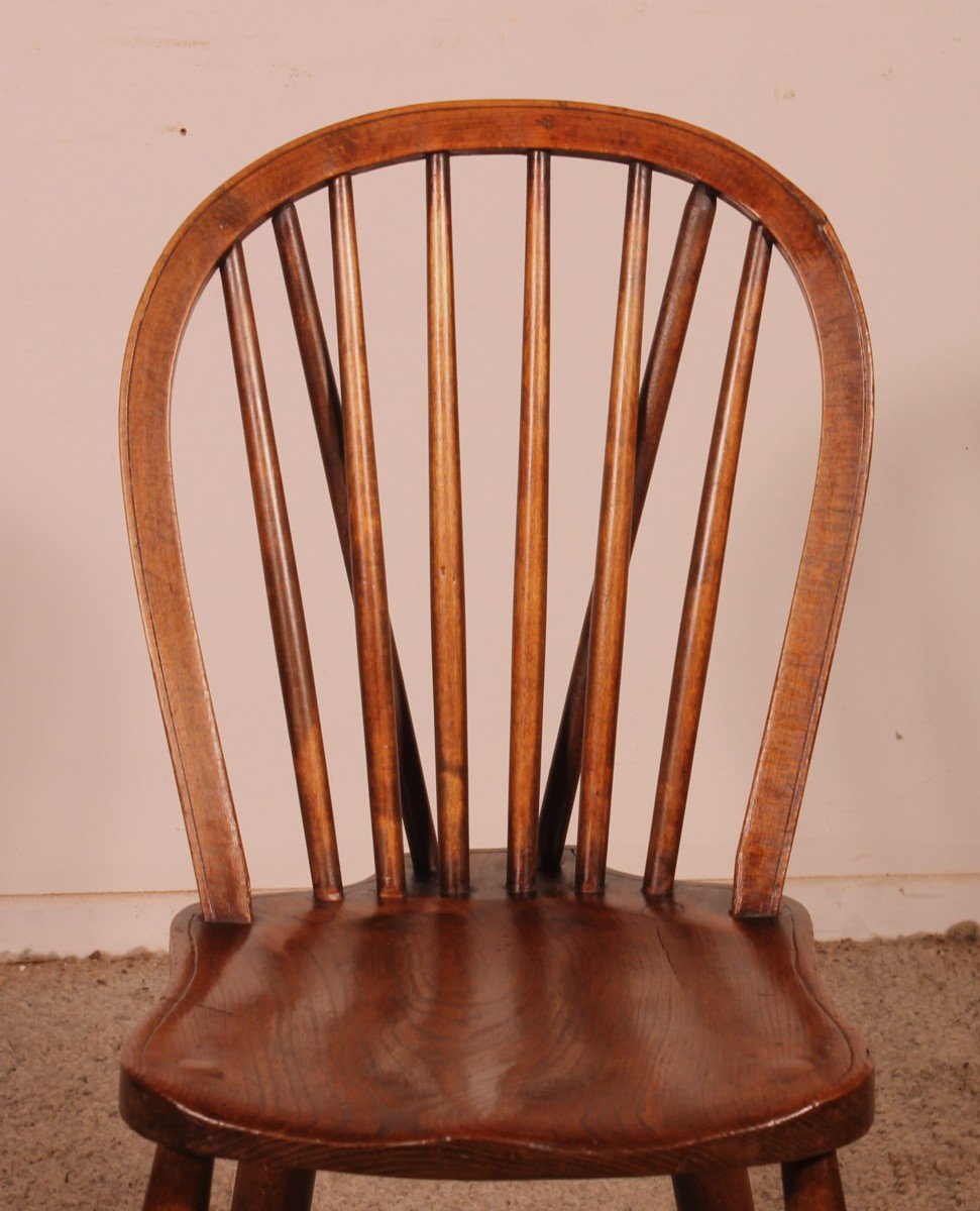 Set Of 4 19th Century Windsor Chairs-photo-1