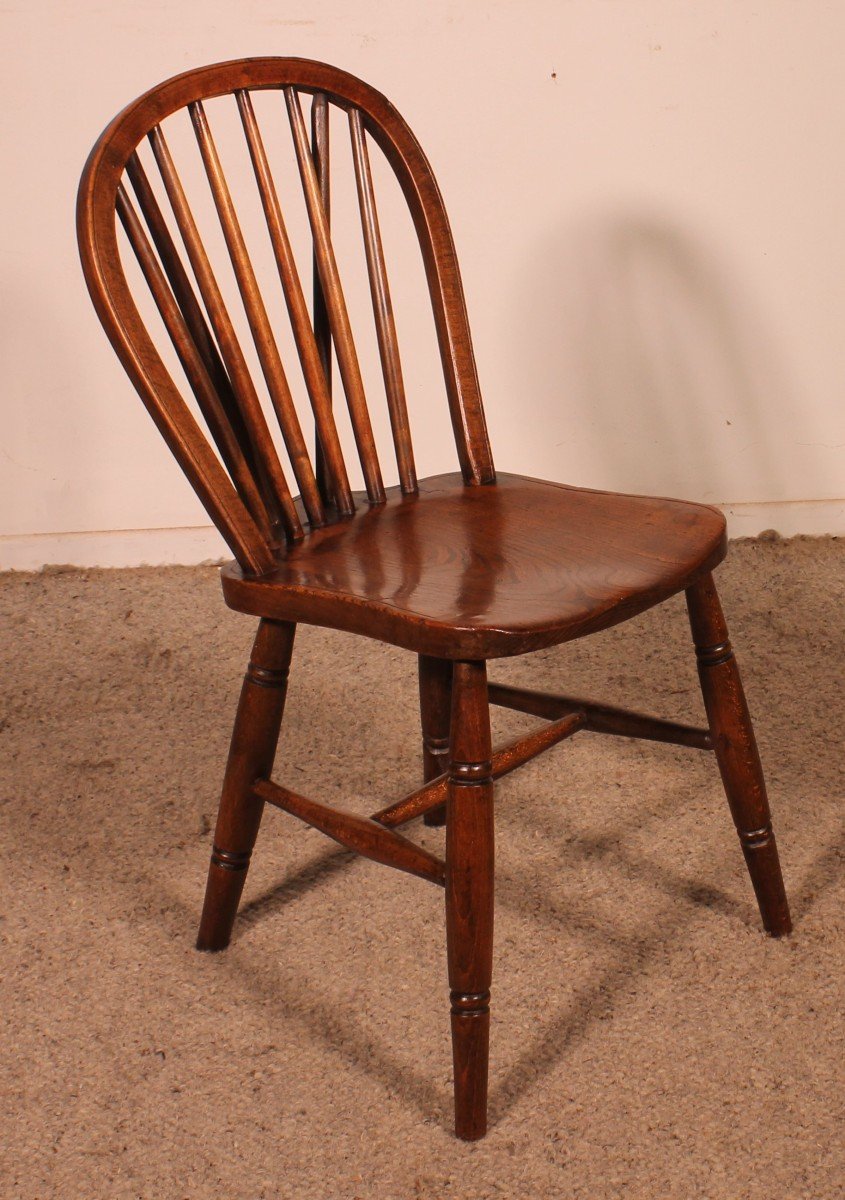 Set Of 4 19th Century Windsor Chairs-photo-2