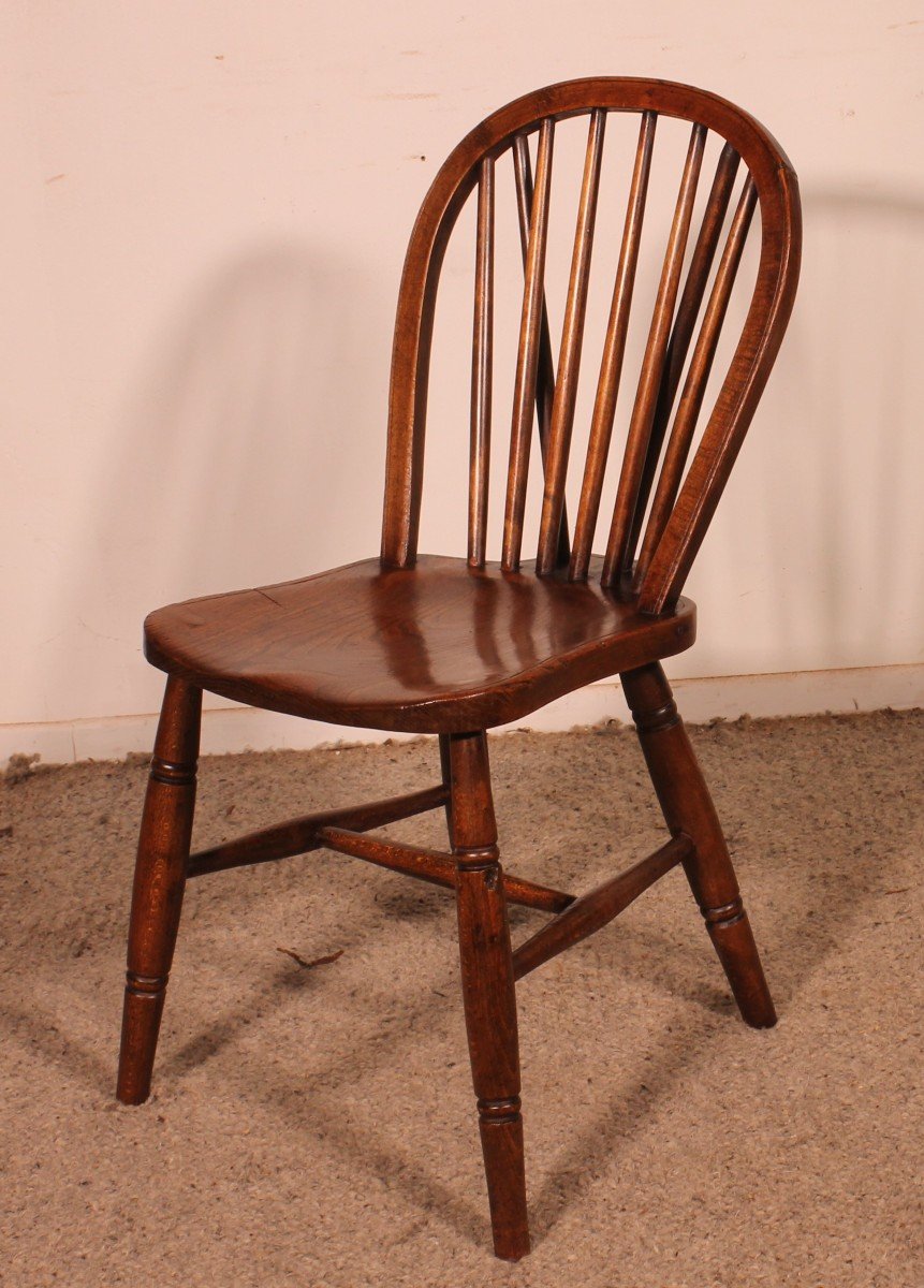 Set Of 4 19th Century Windsor Chairs-photo-6