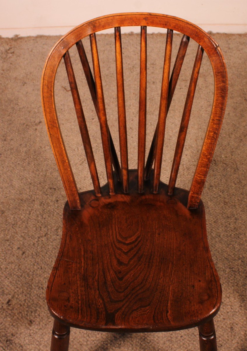 Set Of 4 19th Century Windsor Chairs-photo-7