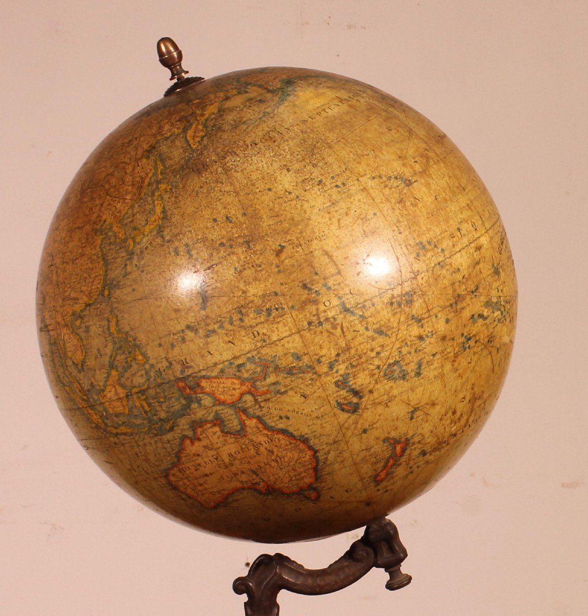 Terrestrial Globe By J.lebègue & Cie Paris Circa 1890-photo-2