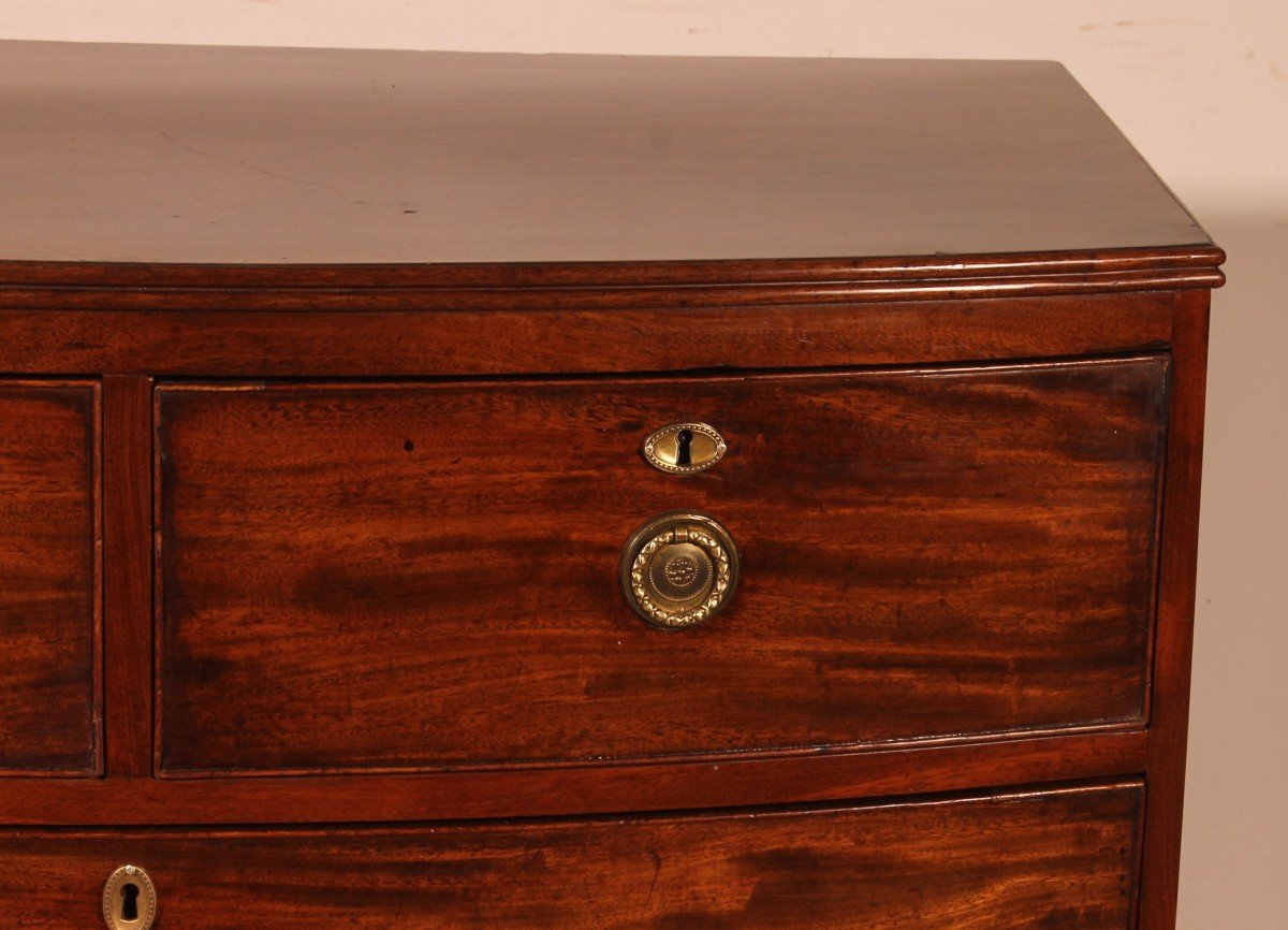 Petite Commode Bombée En Acajou Circa 1800-photo-4