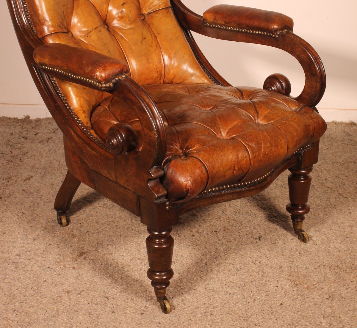 Chesterfield Armchair - 19th Century From England-photo-2