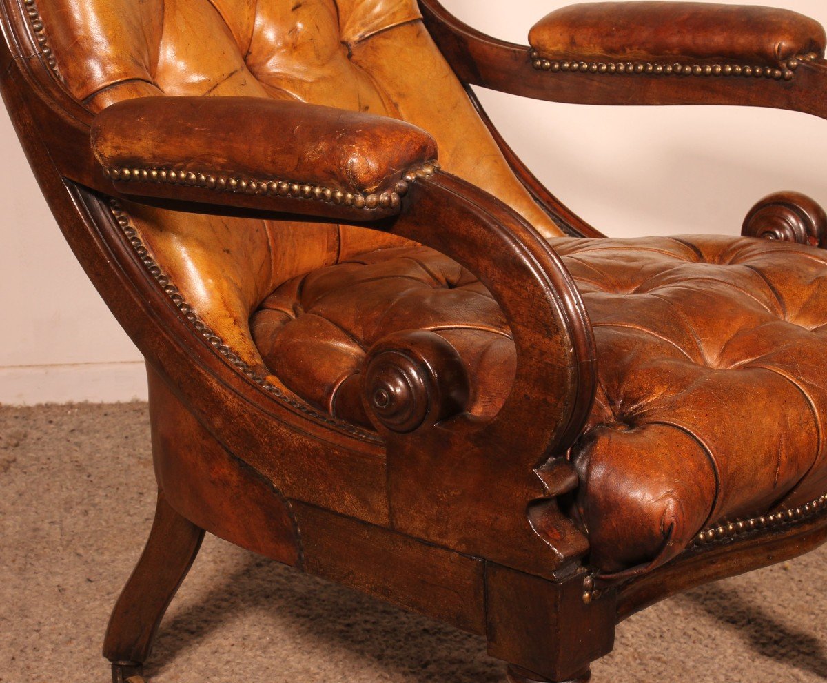 Chesterfield Armchair - 19th Century From England-photo-3