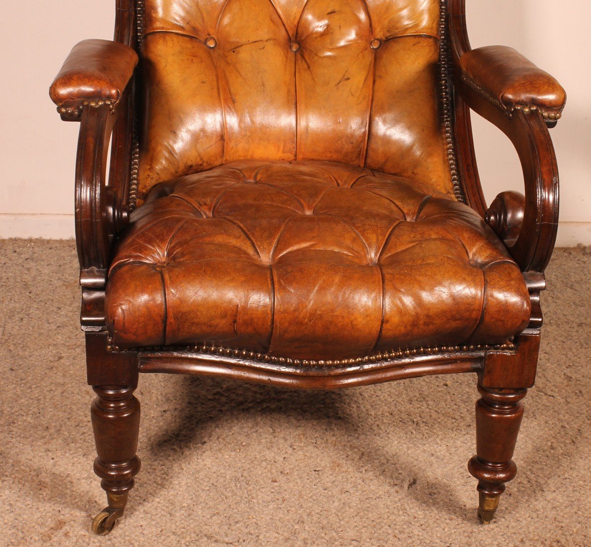 Chesterfield Armchair - 19th Century From England-photo-1