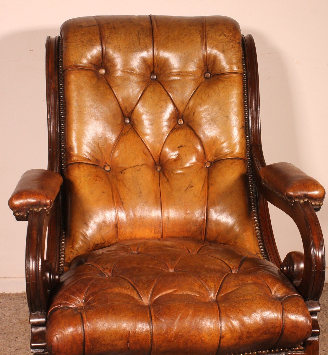 Chesterfield Armchair - 19th Century From England-photo-2