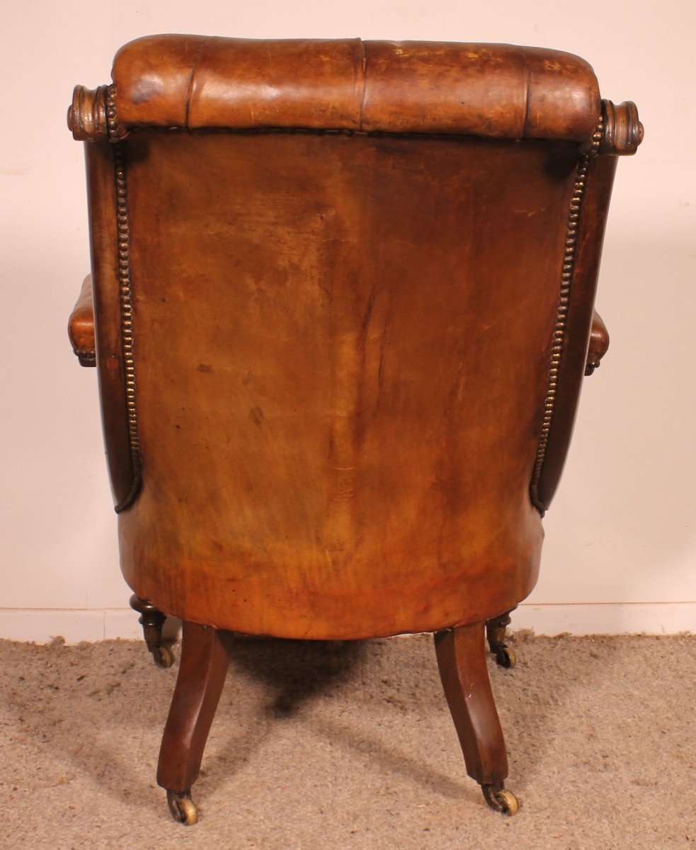 Chesterfield Armchair - 19th Century From England-photo-4