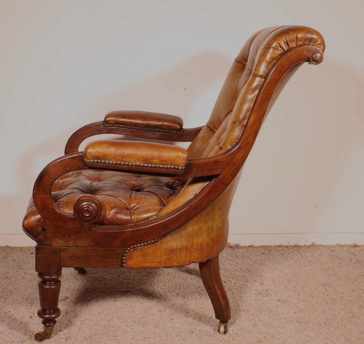 Chesterfield Armchair - 19th Century From England-photo-5