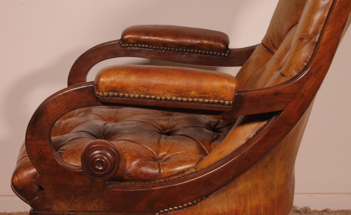 Chesterfield Armchair - 19th Century From England-photo-6