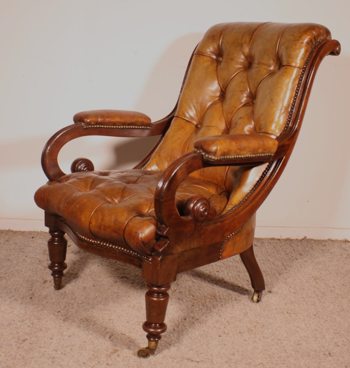 Chesterfield Armchair - 19th Century From England-photo-7