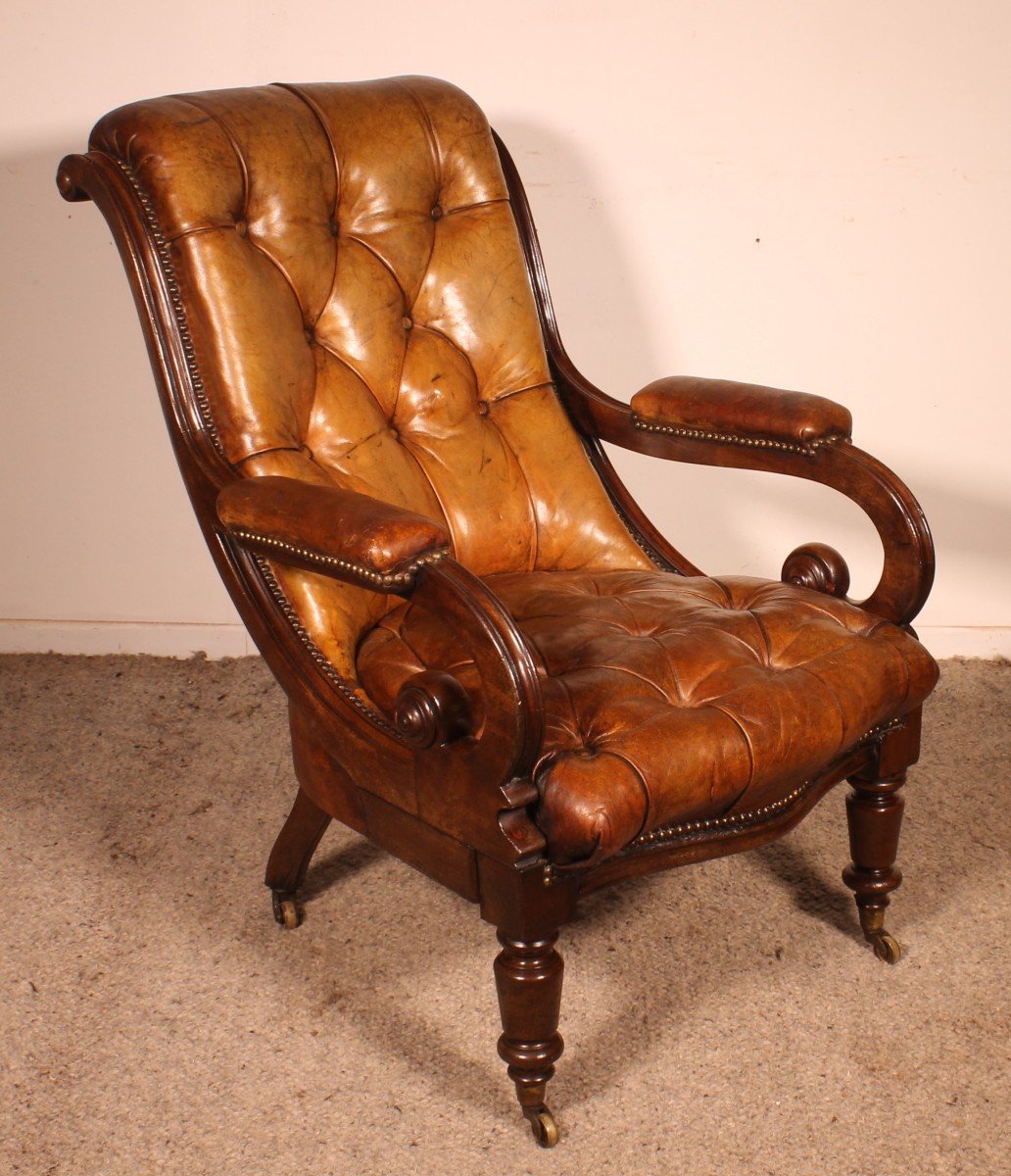 Chesterfield Armchair - 19th Century From England