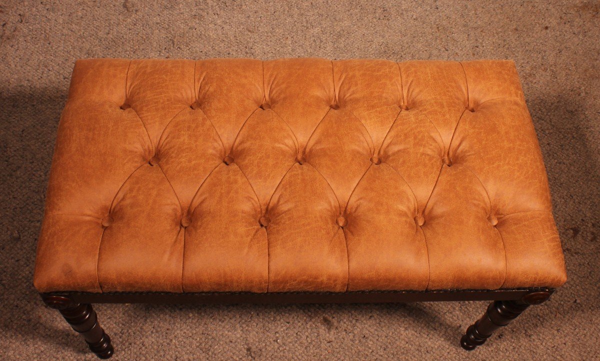 19th Century Mahogany Bench-photo-5