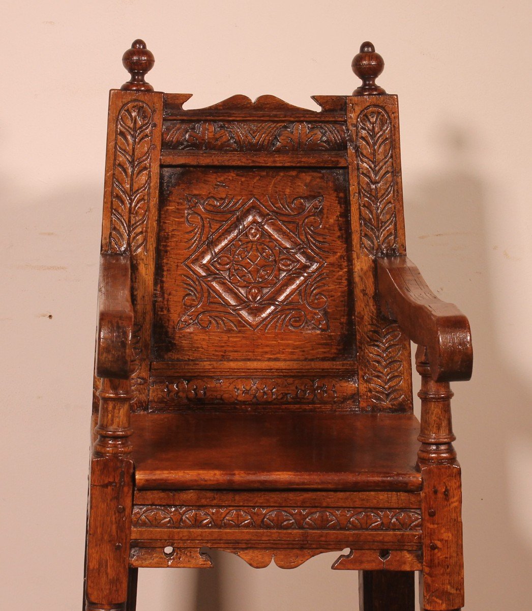 17th Century Children Wainscot Armchair-photo-4