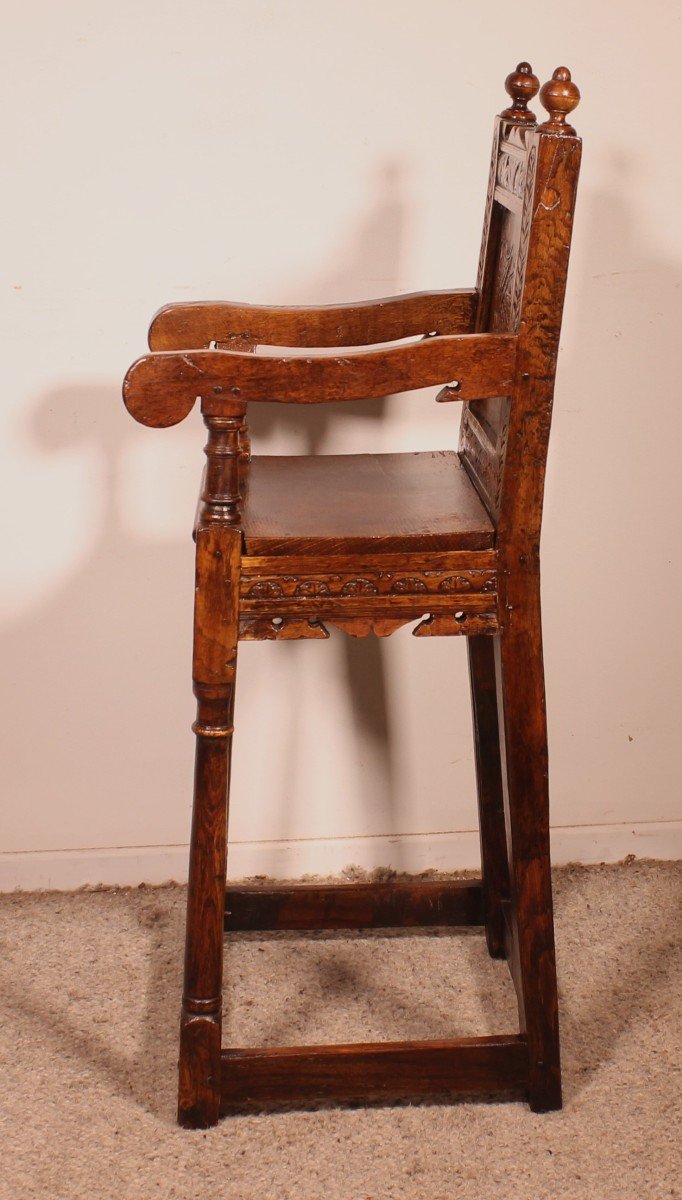 17th Century Children Wainscot Armchair-photo-5