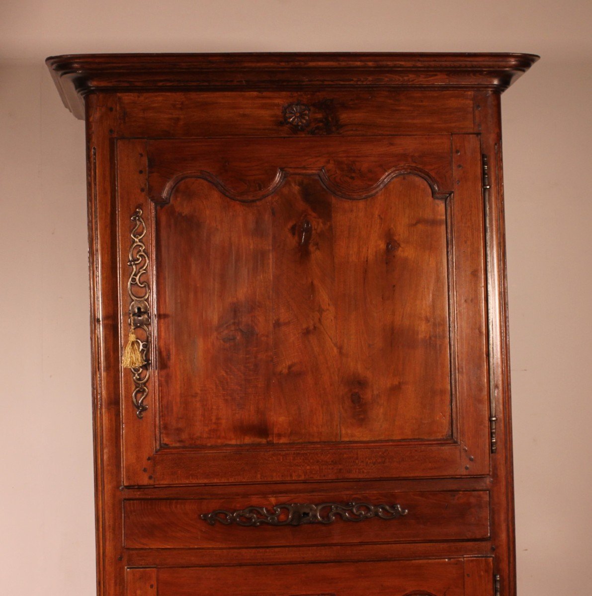 French Wardrobe In Cherry Wood - 18th Century-photo-3