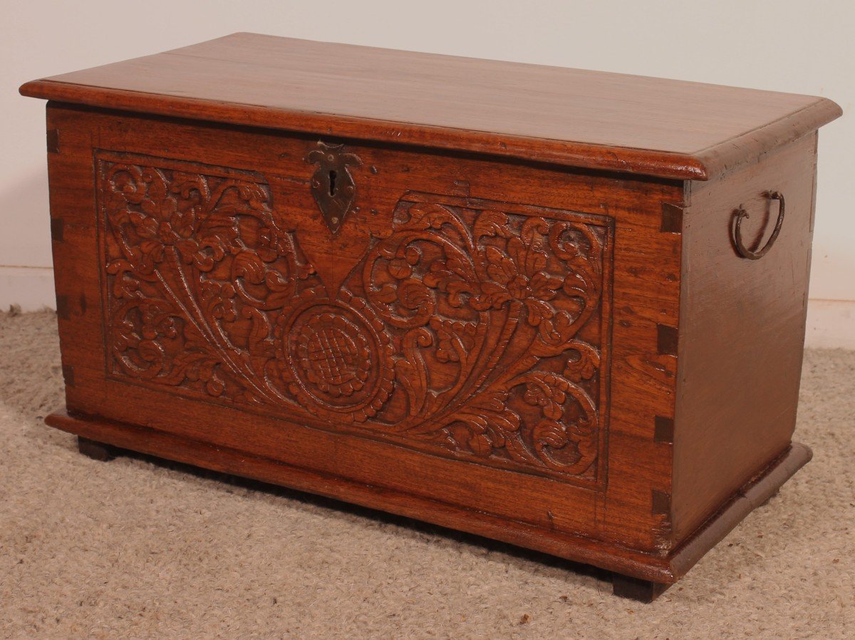 Small Indian Spice Chest - 19th Century-photo-4