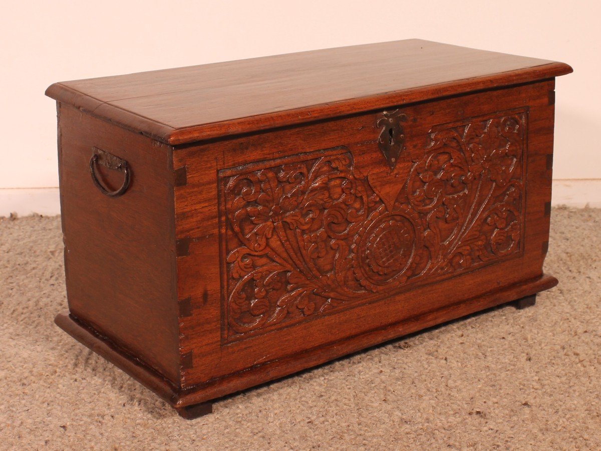 Small Indian Spice Chest - 19th Century-photo-4