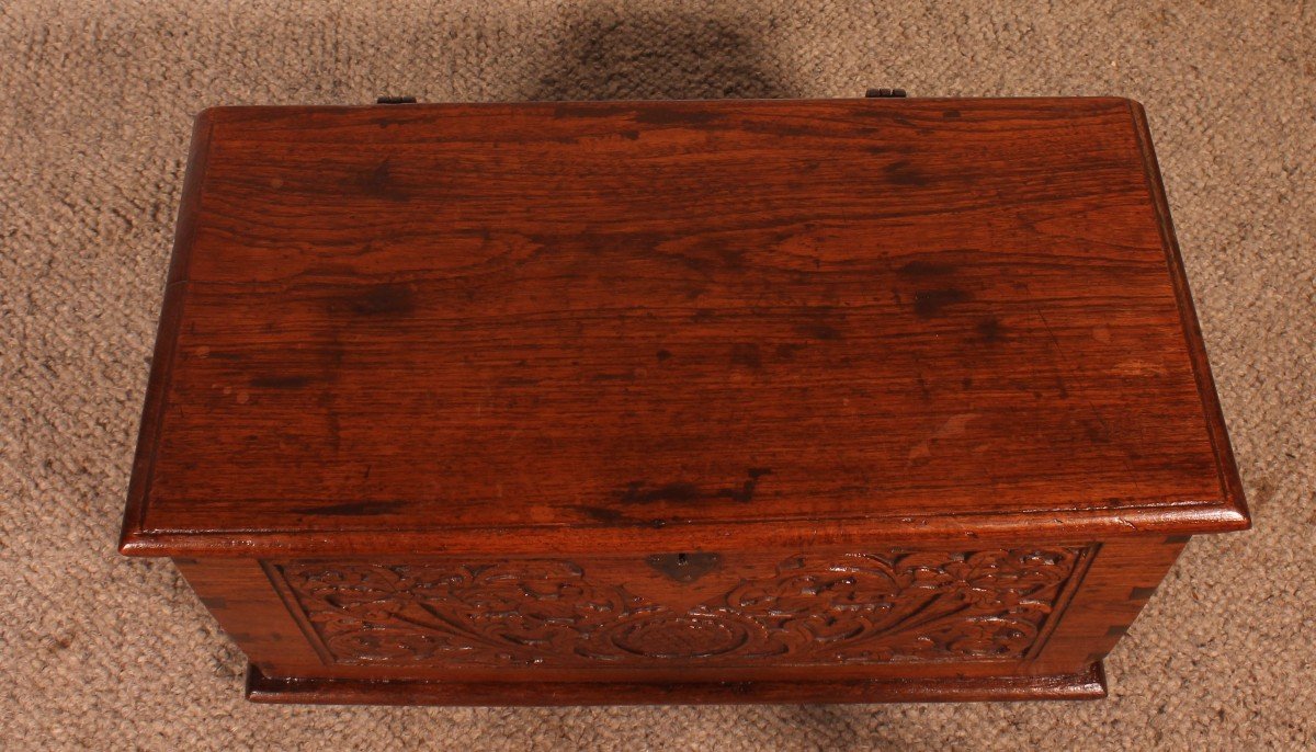 Small Indian Spice Chest - 19th Century-photo-5