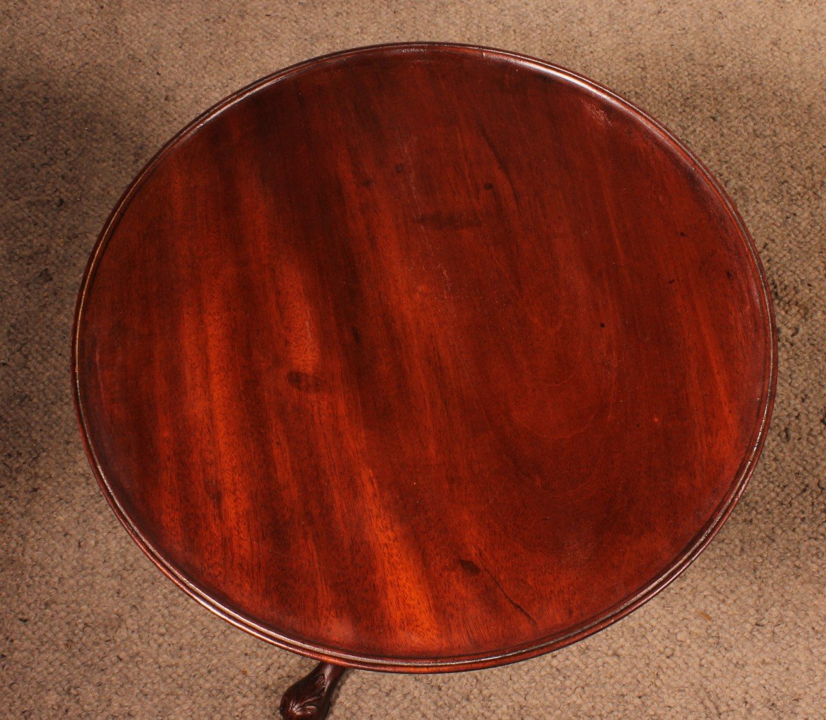 Small Mahogany Pedestal Table - 19th Century-photo-3