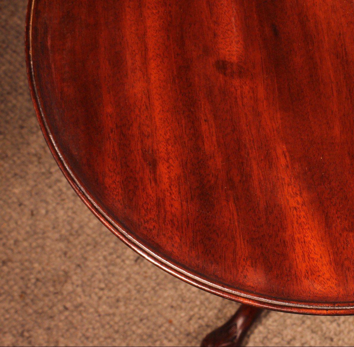 Small Mahogany Pedestal Table - 19th Century-photo-4