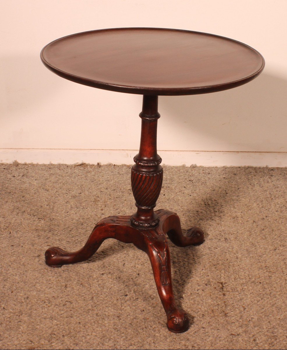 Small Mahogany Pedestal Table - 19th Century