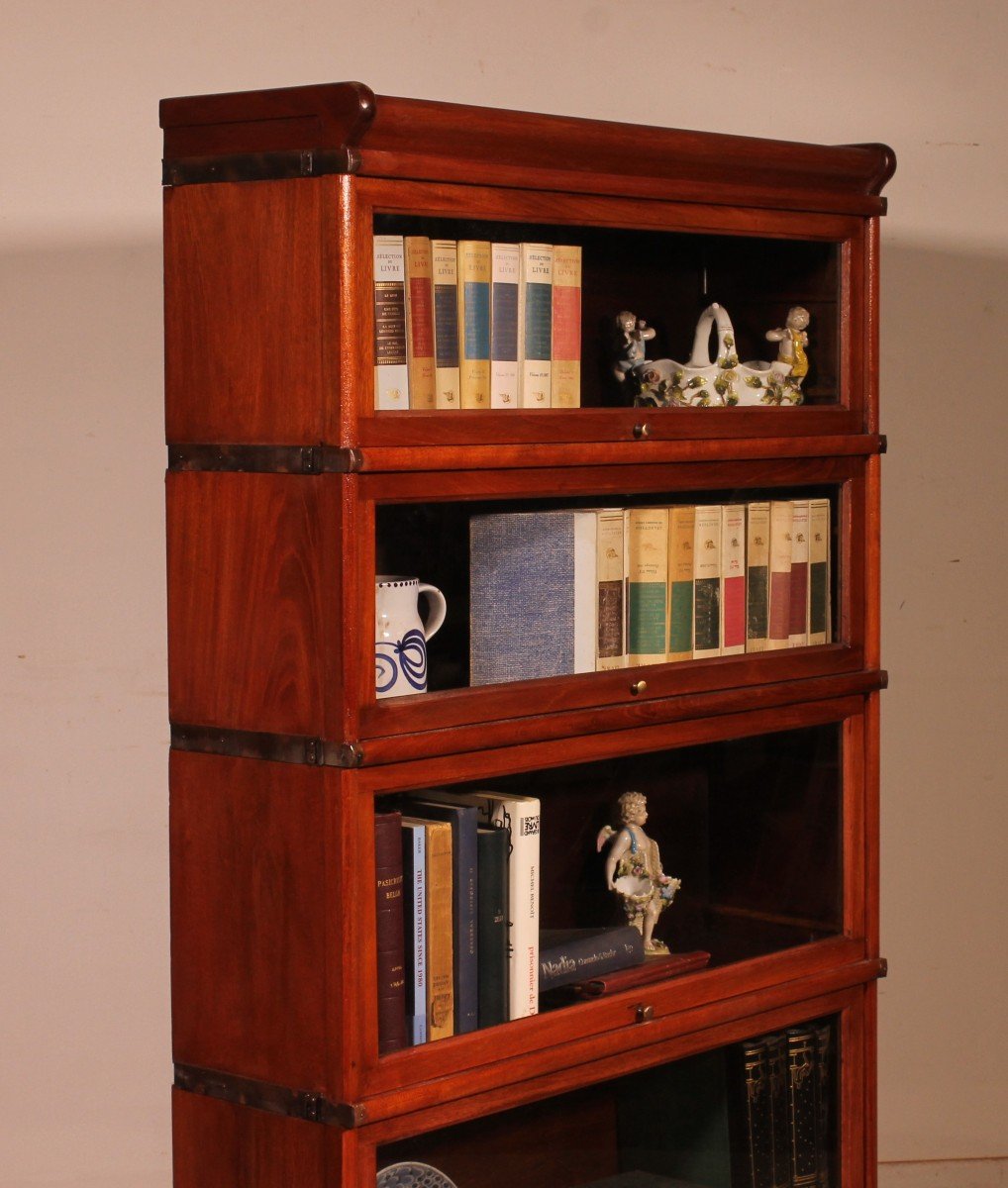 Globe Wernicke Mahogany Bookcase Of 4 Elements With A Drawer-photo-2