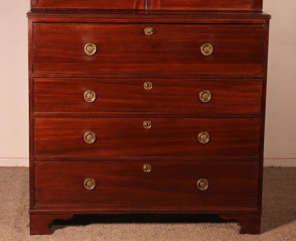 Mahogany Bookcase With Secretary Circa 1820-photo-1