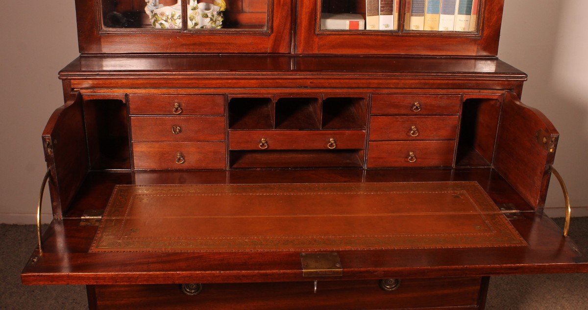 Mahogany Bookcase With Secretary Circa 1820-photo-2