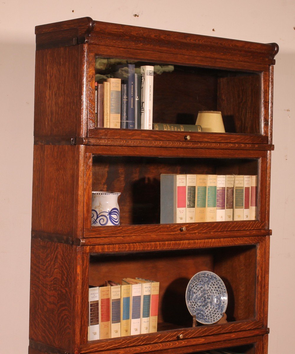 Bibliothèque Dit Stacking Bookcase En Chêne De 4 éléments-photo-4