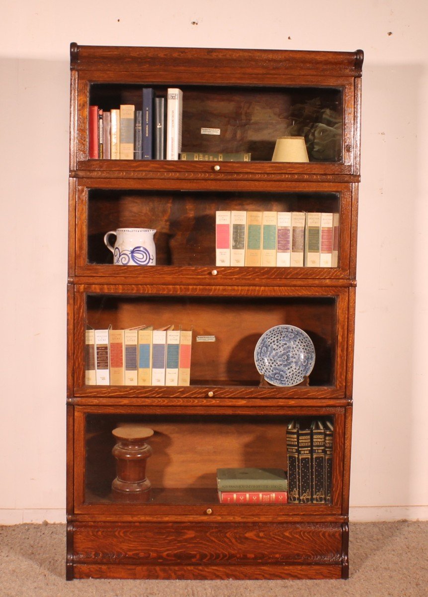 Bibliothèque Dit Stacking Bookcase En Chêne De 4 éléments-photo-2