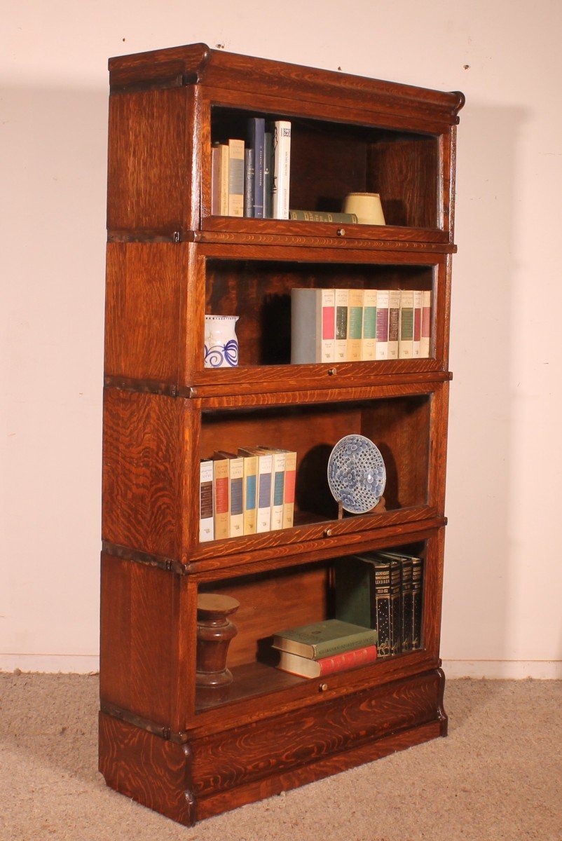 Bibliothèque Dit Stacking Bookcase En Chêne De 4 éléments-photo-4