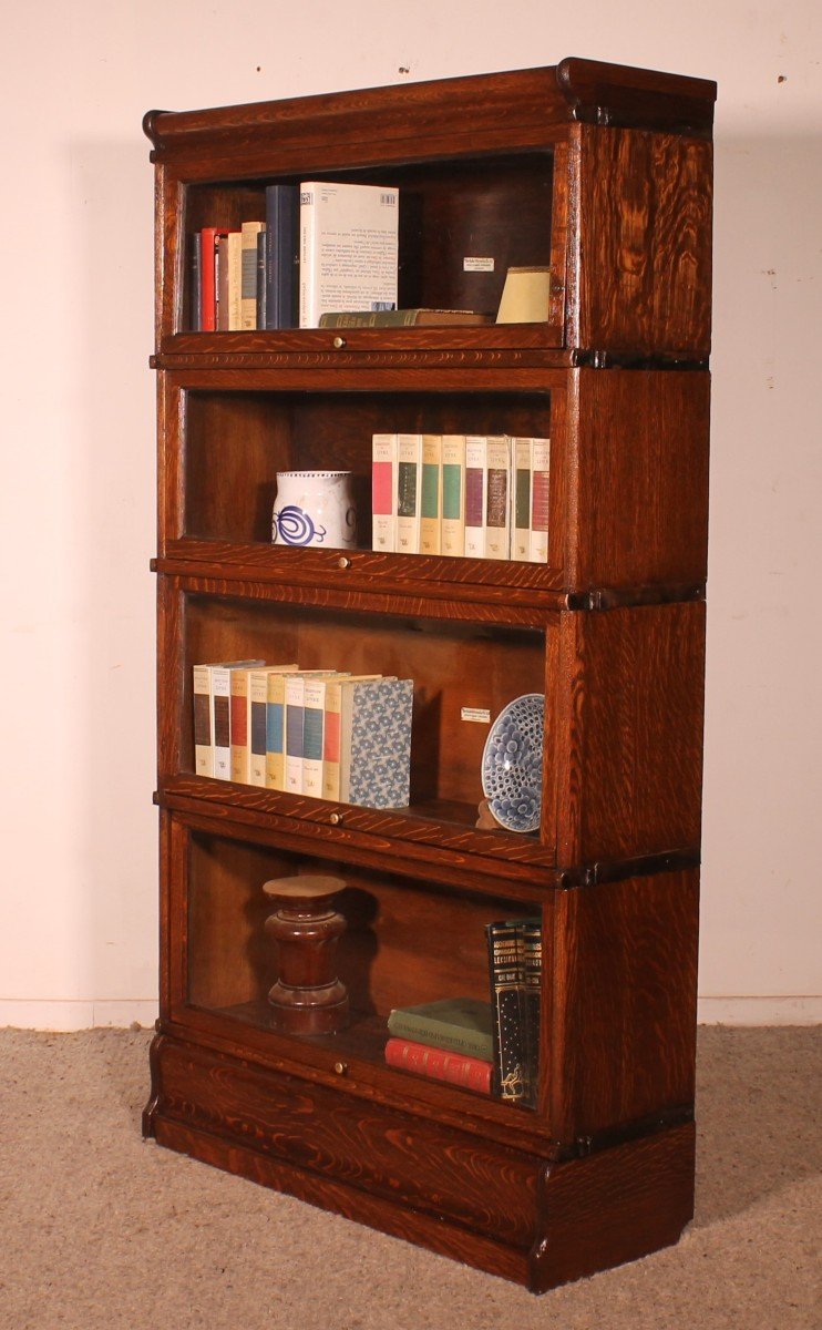 Bibliothèque Dit Stacking Bookcase En Chêne De 4 éléments-photo-8