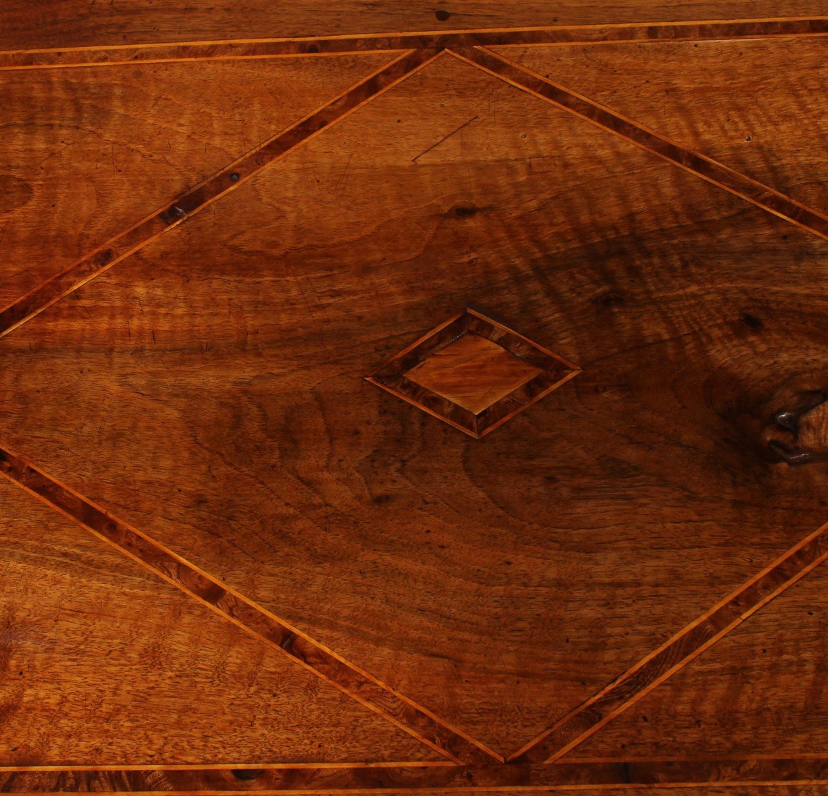 Louis XIV Table In Walnut And Inlays -18 Century-photo-3