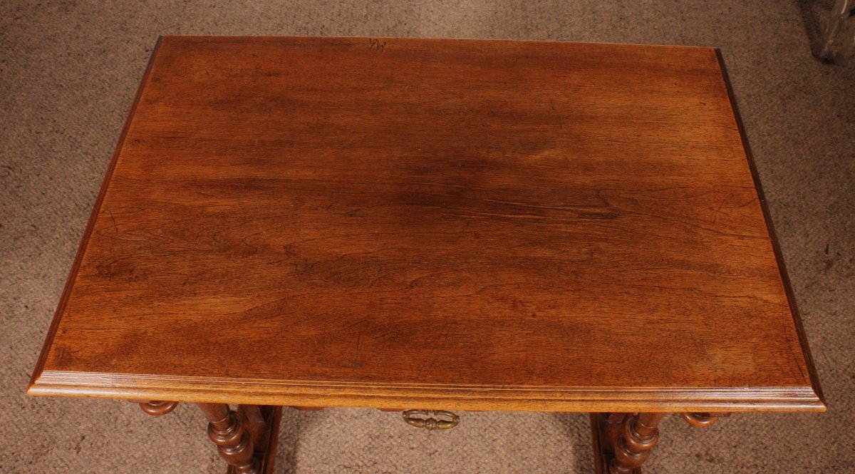 Renaissance Style Walnut Cabinet Base Or Small Decorative Table-photo-7