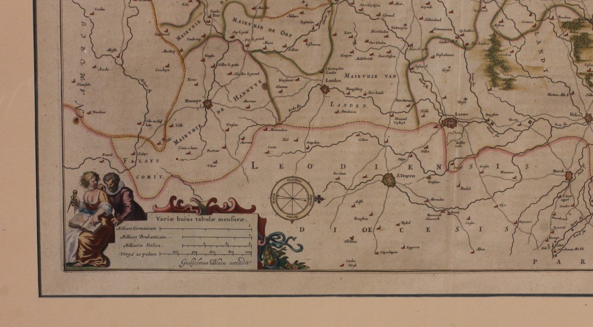 Antique Map Of Lovanium By Bleau Circa 1640-photo-4