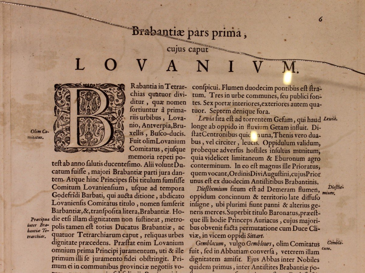 Antique Map Of Lovanium By Bleau Circa 1640-photo-6